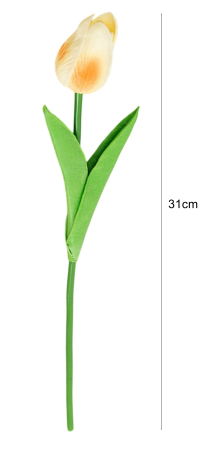 Lalea artificiala din silicon, la Fir, L 31cm - Buchet 5 fire [1]