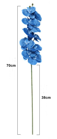 Orhidee artificiala din matase, la Fir, cu 9 capete, L 70cm [1]
