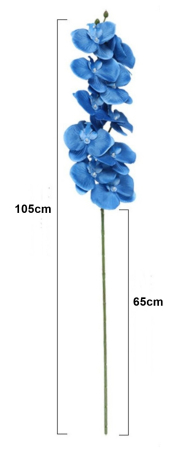Orhidee artificiala din PU, la Fir, cu 9 capete, L 105cm [1]