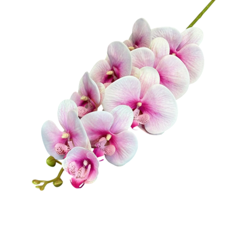 PLANTE SI FLORI ARTIFICIALE - Orhidee artificiala din PU, la Fir, cu 9 capete, L 98cm
