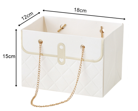 Poseta foldabila 18x12x15cm, Aspect Matlasat, pentru aranjamente florale - Set 4 buc [1]
