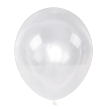 Baloane si Accesorii - Set 100 Baloane Latex, Mate - TRANSPARENT