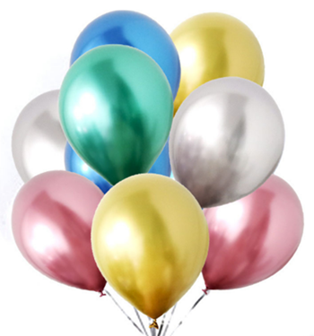 Baloane Latex Culori Metalizate - Set 50 Baloane Latex Chrome Metallic 30cm