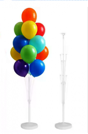 Baloane si Accesorii - Stand alb pentru 11 baloane - 1m