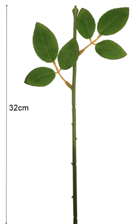 Frunze, Petale si Ramuri - Tija floristica/Tulpina cu frunze, 32cm - Set 10 buc