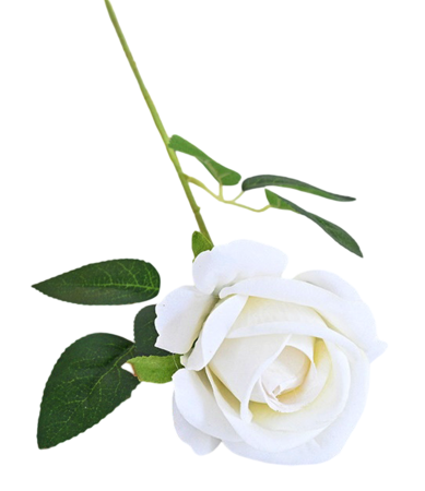 PLANTE SI FLORI ARTIFICIALE - Trandafir artificial din catifea, la Fir, L 51cm