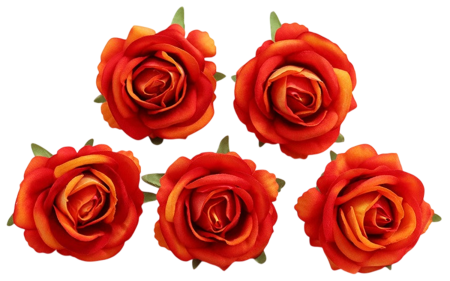 Capete Flori Artificiale - Trandafir din catifea, Cap ⌀ 6cm - SET 5buc