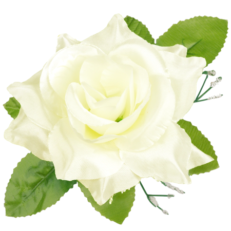 Capete Flori Artificiale - Trandafir din satin, Cap ⌀ 10cm