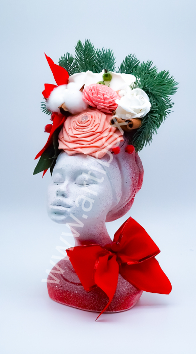 Aranjament de Craciun - Printesa Africana Craciunita Red [2]