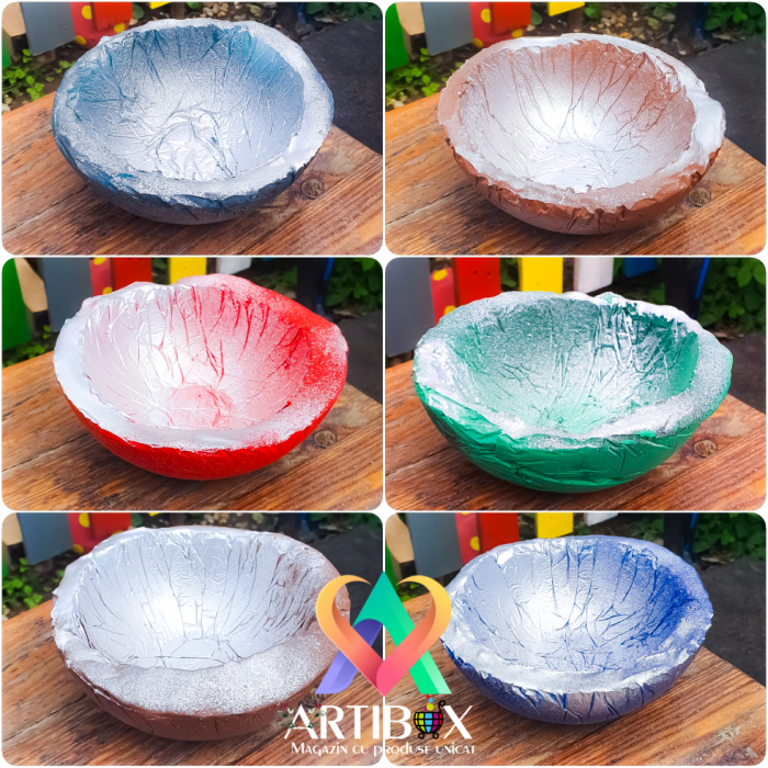 Bomboniera/Bol - Stone - nuanta alb cu efect auriu [15]