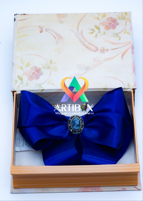 Brosa Camee cu funda din satin, Jabou elegant in cutie tip carte Vintage [3]
