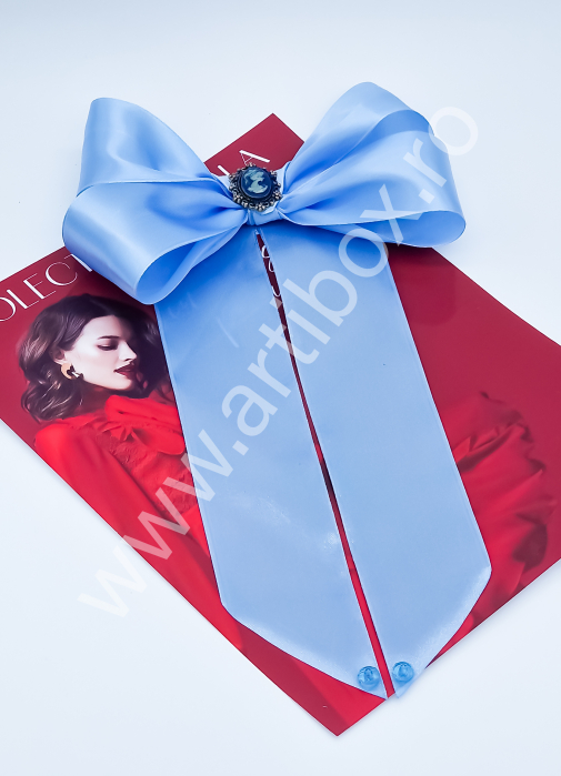 Brosa Eleganta stil Jabou, Papion,  Funda pentru camasi si rochite - Blue [4]