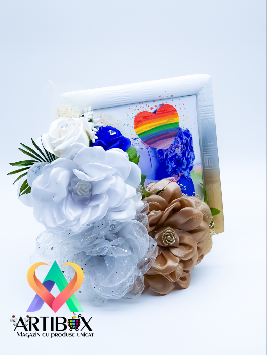 Cadou pentru evenimente deosebite cu flori criogenate - 7 piese decorative [5]