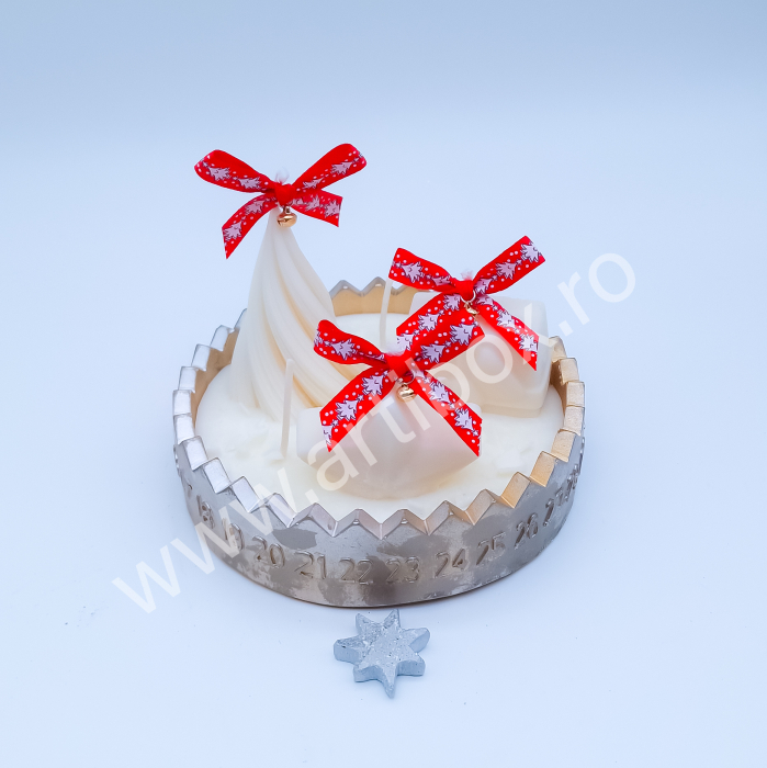 Calendar Advent - Lumanari decorative, model antichizat [6]