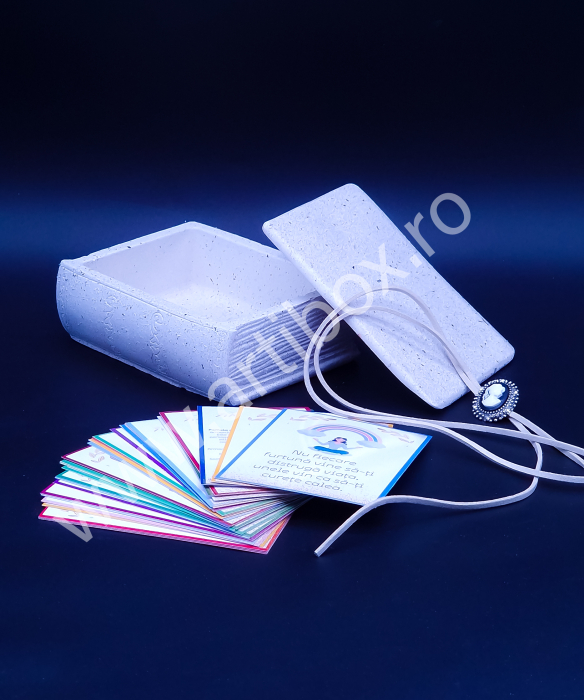 Carduri cu citate motivationale in cutie tip carte din ceramica [3]