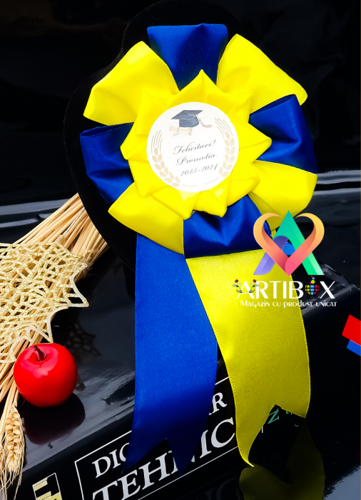 Cocarde personalizate pentru absolvire - Model Bicolore [2]