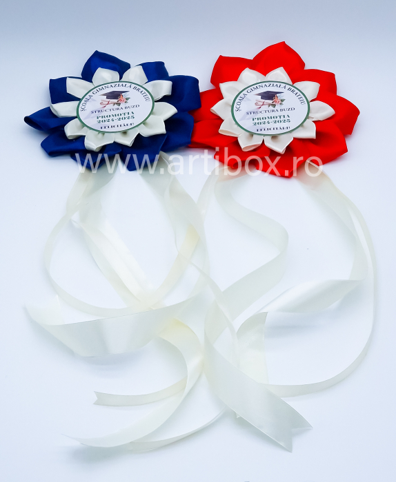 Cocarde personalizate pentru absolvire - Model Floare [5]