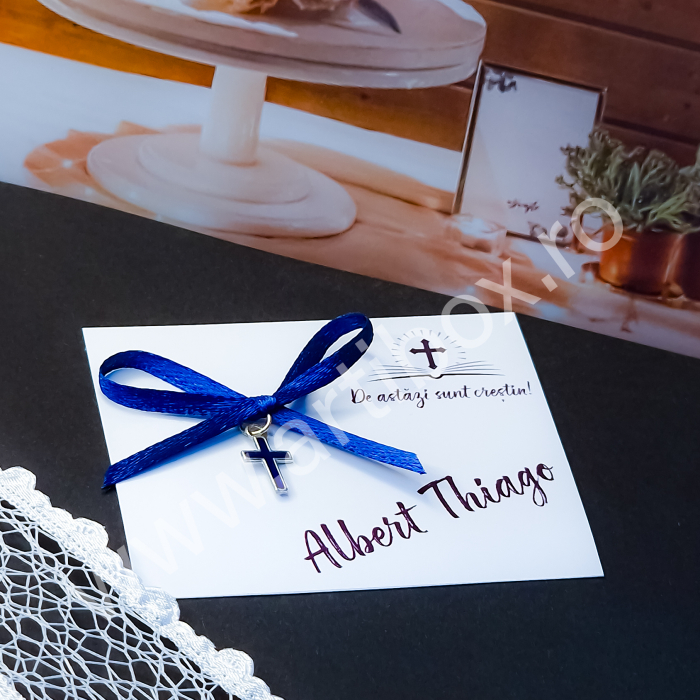 Cruciulite marturii pentru botez cu fundita albastra [2]