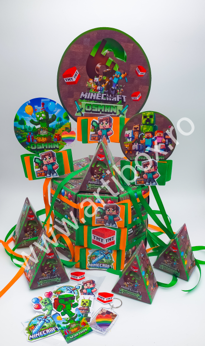 Cutiute in forma felie de tort | Modele personalizate | Toppere si fundite incluse | Model - Minecraft [2]