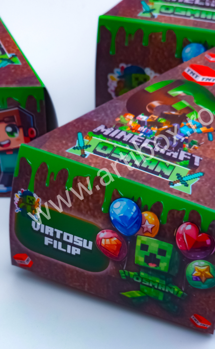 Cutiute in forma felie de tort | Modele personalizate | Toppere si fundite incluse | Model - Minecraft [6]