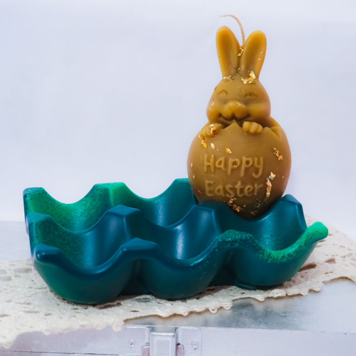 Decoratiune din ipsos glazurat - Bol Model Cofraj pentru oua de Paste [4]