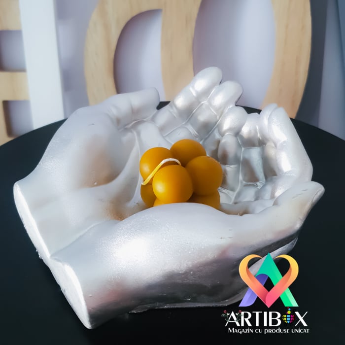 Engros - Decoratiune din ipsos glazurat - Bol Hands [6]