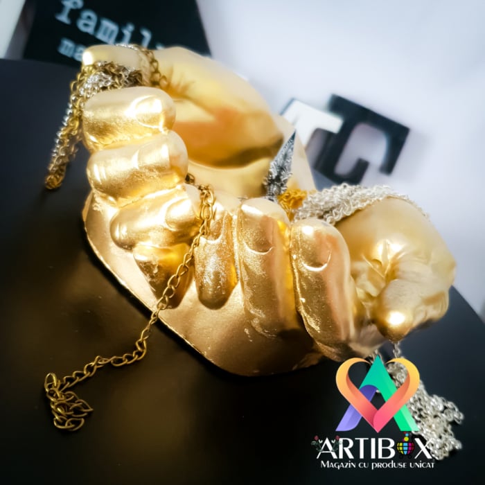 Engros - Decoratiune din ipsos glazurat - Bol Hands [9]