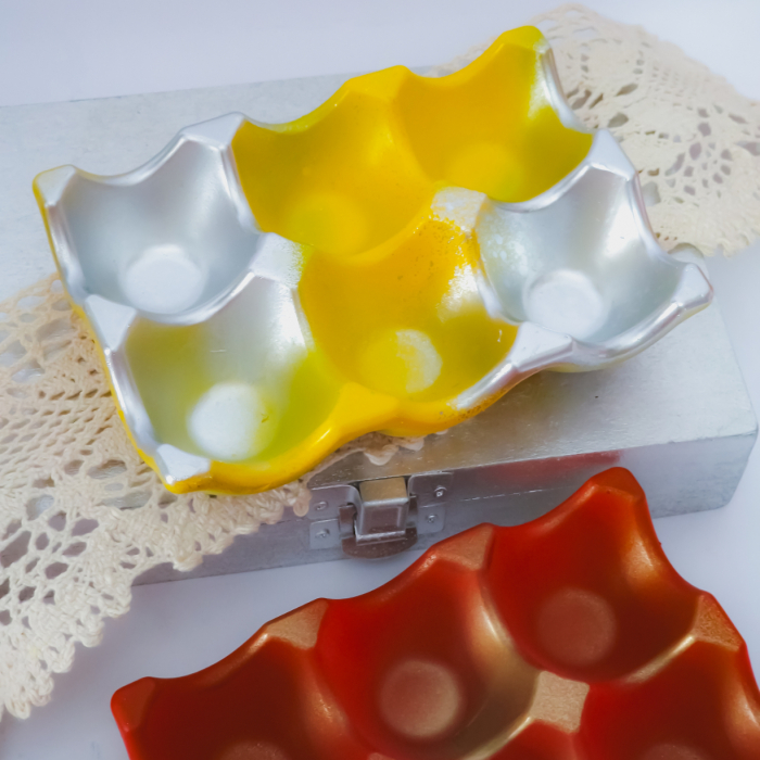 Decoratiune din ipsos glazurat - Bol Model Cofraj pentru oua de Paste [3]