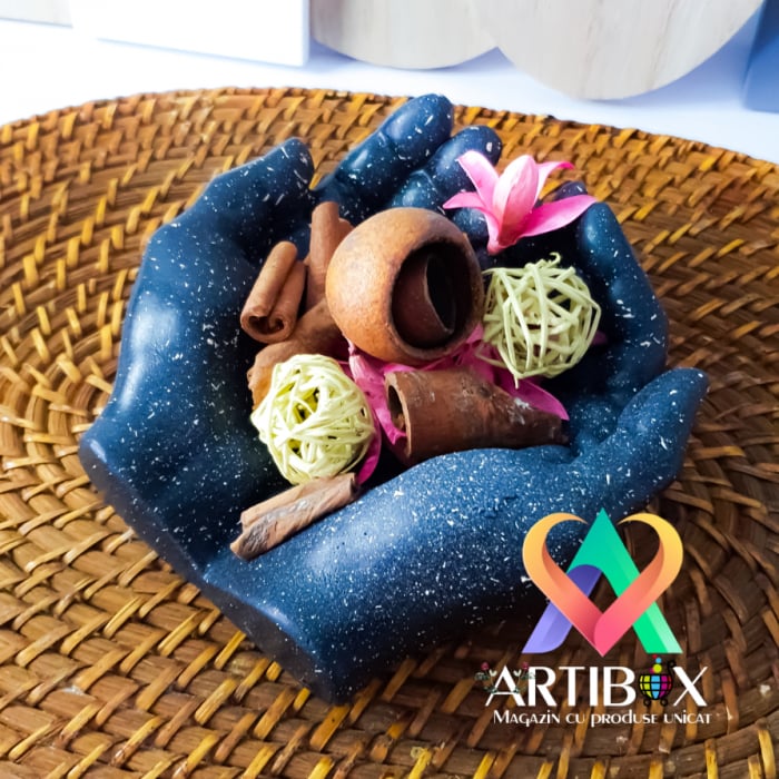 Engros - Decoratiune din ipsos glazurat - Bol Hands [2]