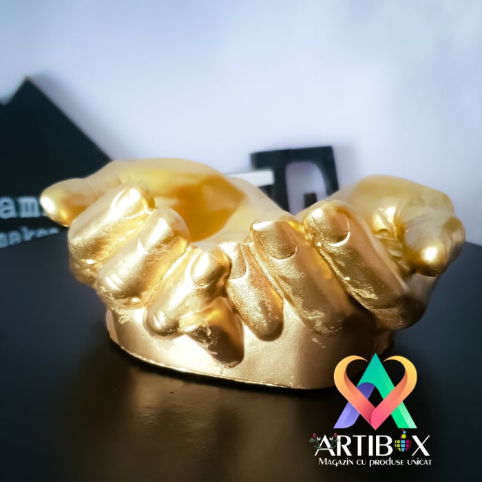 Engros - Decoratiune din ipsos glazurat - Bol Hands [10]