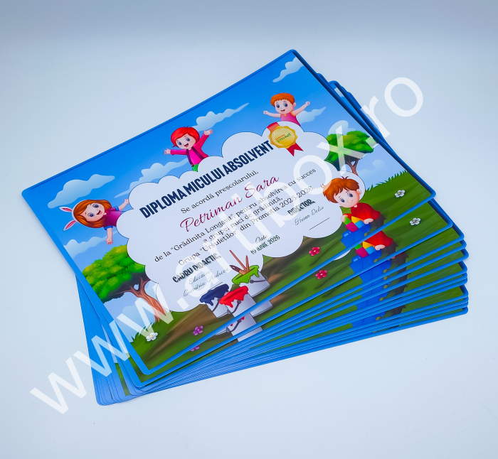 Diploma Micului Absolvent - personalizata cu text pentru gradinita/scoala [5]