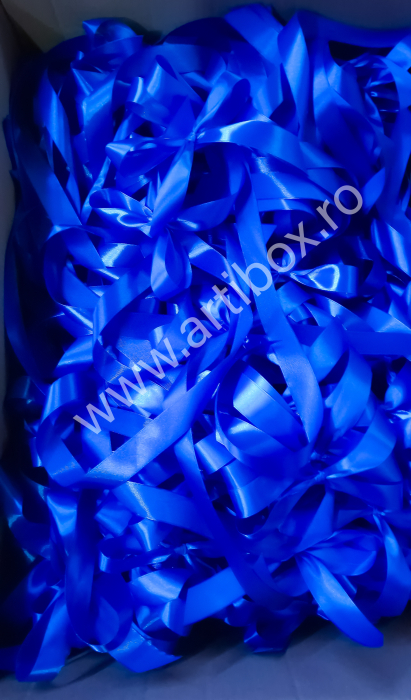 Fundite decorative albastru regal cu panglica lunga de 1m [4]