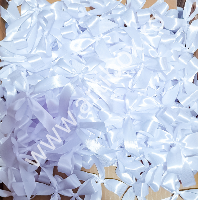 Fundite panglica 2 cm din satin alb pentru marturii [3]