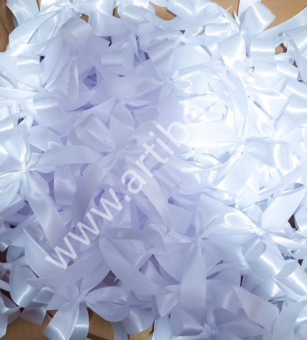 Fundite panglica 2 cm din satin alb pentru marturii [2]