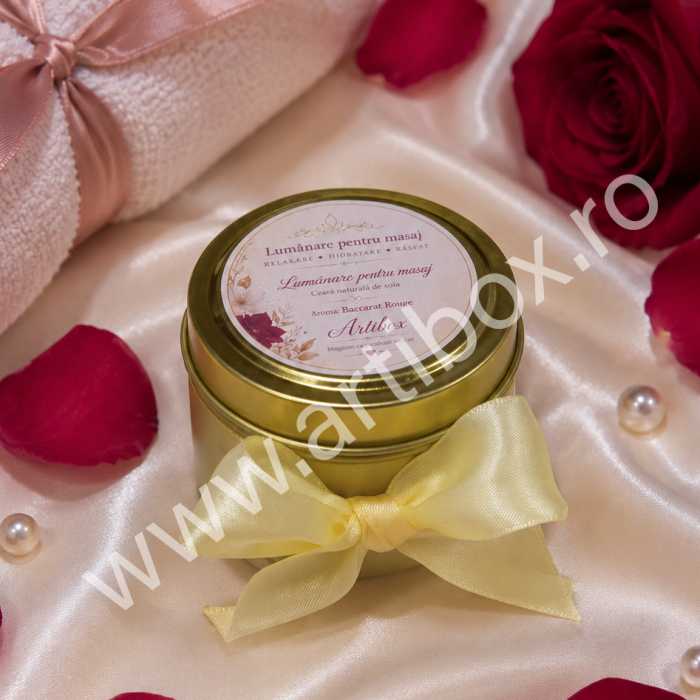 Lumanare ceara soia pentru masaj cu ulei parfumat aroma Baccarat Rouge [2]