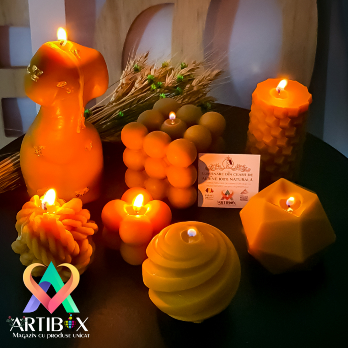 Set cadou unisex 4 lumanari din ceara naturala de albine [9]
