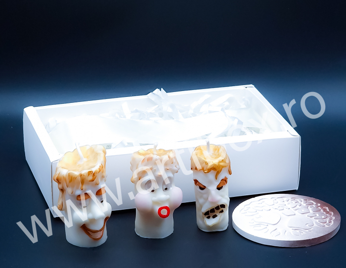 Lumanari decorative haioase din ceara naturala de soia cu suport din marmura [2]