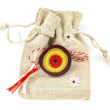 Martisor brosa Floarea Soarelui brun in saculet [1]