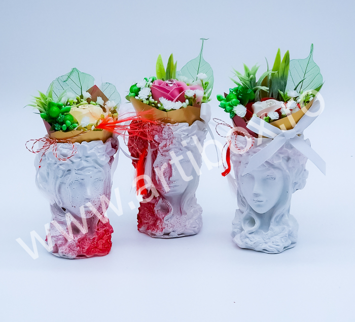 Martisor mini vaza decorativa 7x7x10.5 cm - Lady [3]