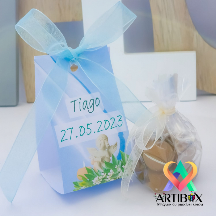 Marturie botez pentru baieti - Lumanare Bubble [3]