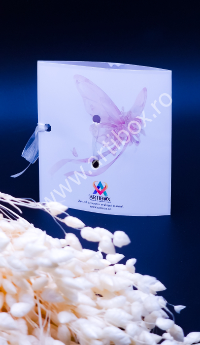 Marturie nunta - Fluture din sapun pe suport cartonat cu fundita [4]