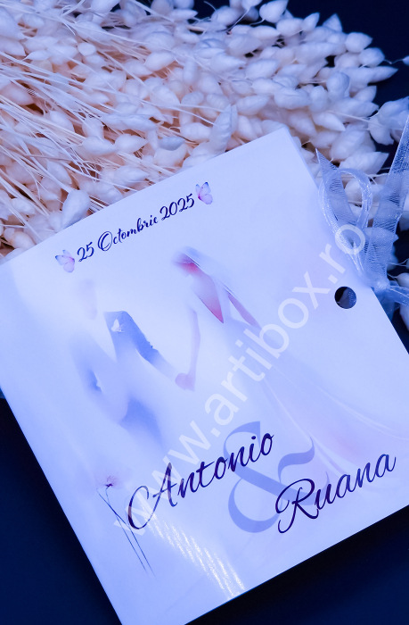 Marturie nunta - Fluture din sapun pe suport cartonat cu fundita [5]