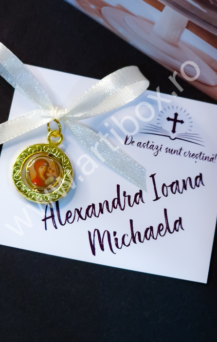 Marturie pentru botez - medalion rotativ [5]