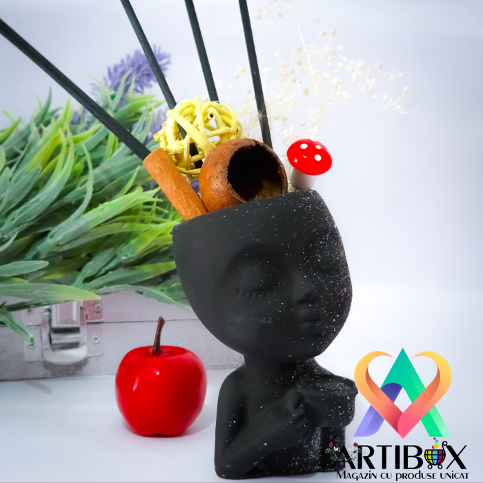 Mini Bol, Ghiveci, Vaza Decorativa la moda 6.5x6.5x10 cm - Coffee Time [4]