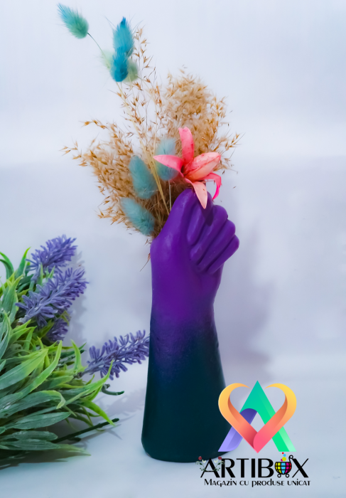 Mini Vaza Decorativa la moda 14,10x4,6 cm - Hand [4]