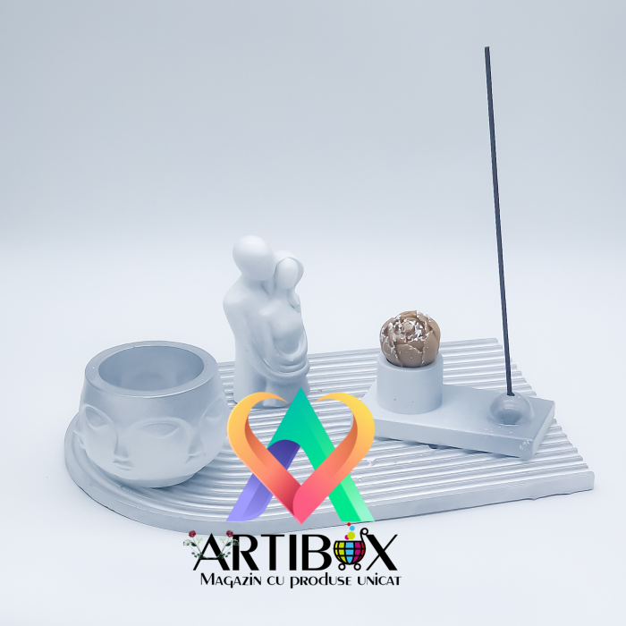 Ghiveci decorativ model abstract cu multe fatete pentru plante suculente [5]