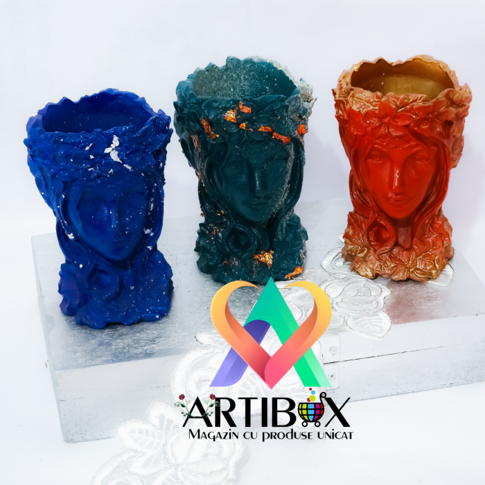 Mini Vaza, Ghiveci Decorativ la moda 7x7x10.5 cm - Lady [2]