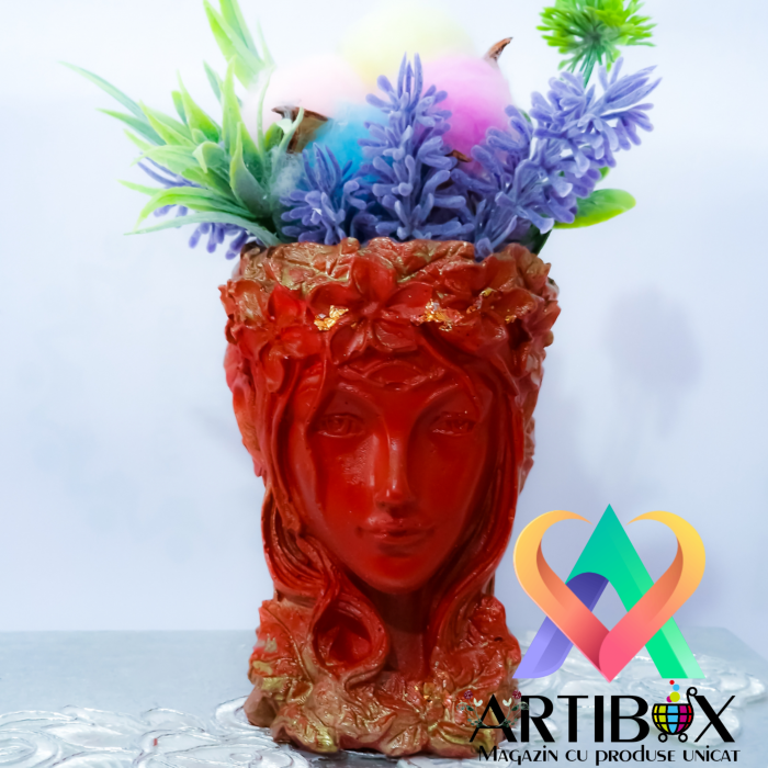 Mini Vaza, Ghiveci Decorativ la moda 7x7x10.5 cm - Lady [3]