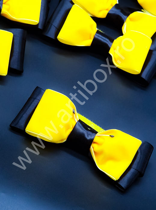 Papion fundita negru si galben pentru copii - Tematica albinute [2]