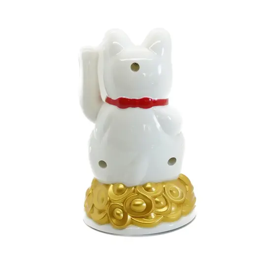 Pisica norocoasa Maneki Neko alba 11cm [2]